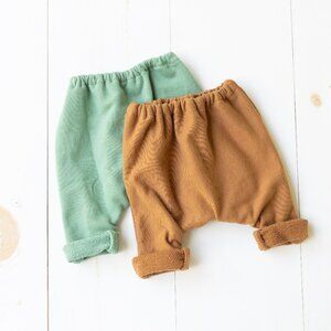 Bundle of Two Cotton Knit Harem Baby Pants